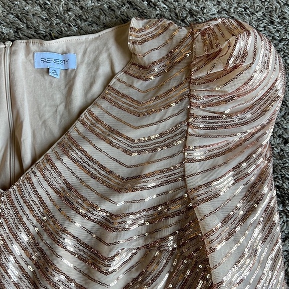 Faeriesty V-Neck Long Sleeve Sequin Cocktail Evening Holiday Dress Size 4XL - Picture 7 of 15